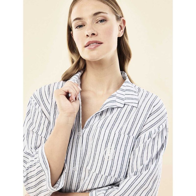 Papinelle Karen Walker Seersucker Stripe Nightshirt image number 2